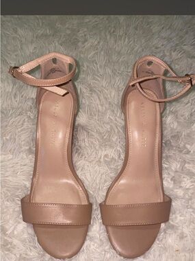 Kelly & Katie Blush Ankle-Strap Block Heel Sandals